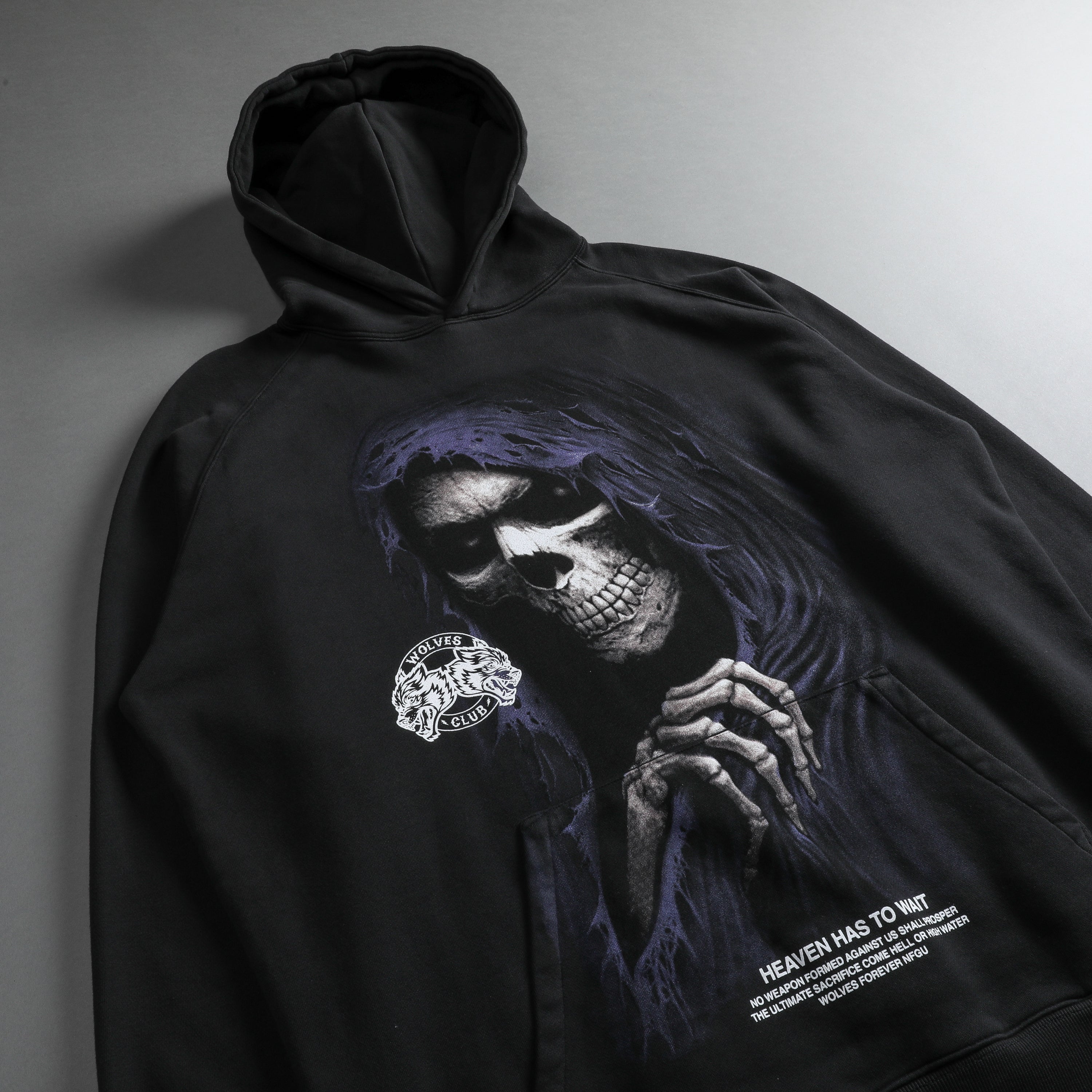 Reaper V2 "Vintage Raglan" Hoodie in Charcoal