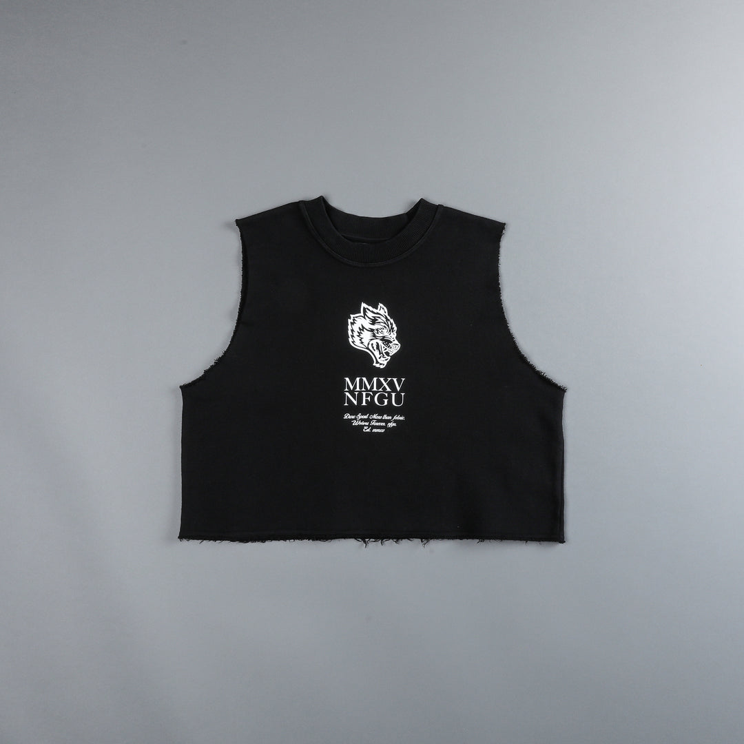 She MMXV NFGU Muscle London (Cropped) Crewneck in Vintage Black
