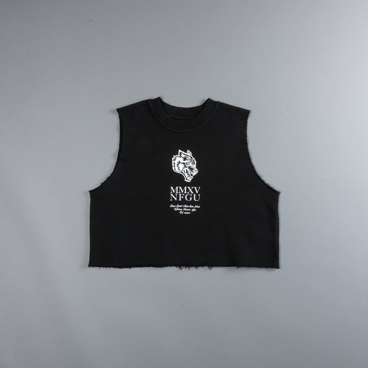 She MMXV NFGU Muscle London (Cropped) Crewneck in Vintage Black