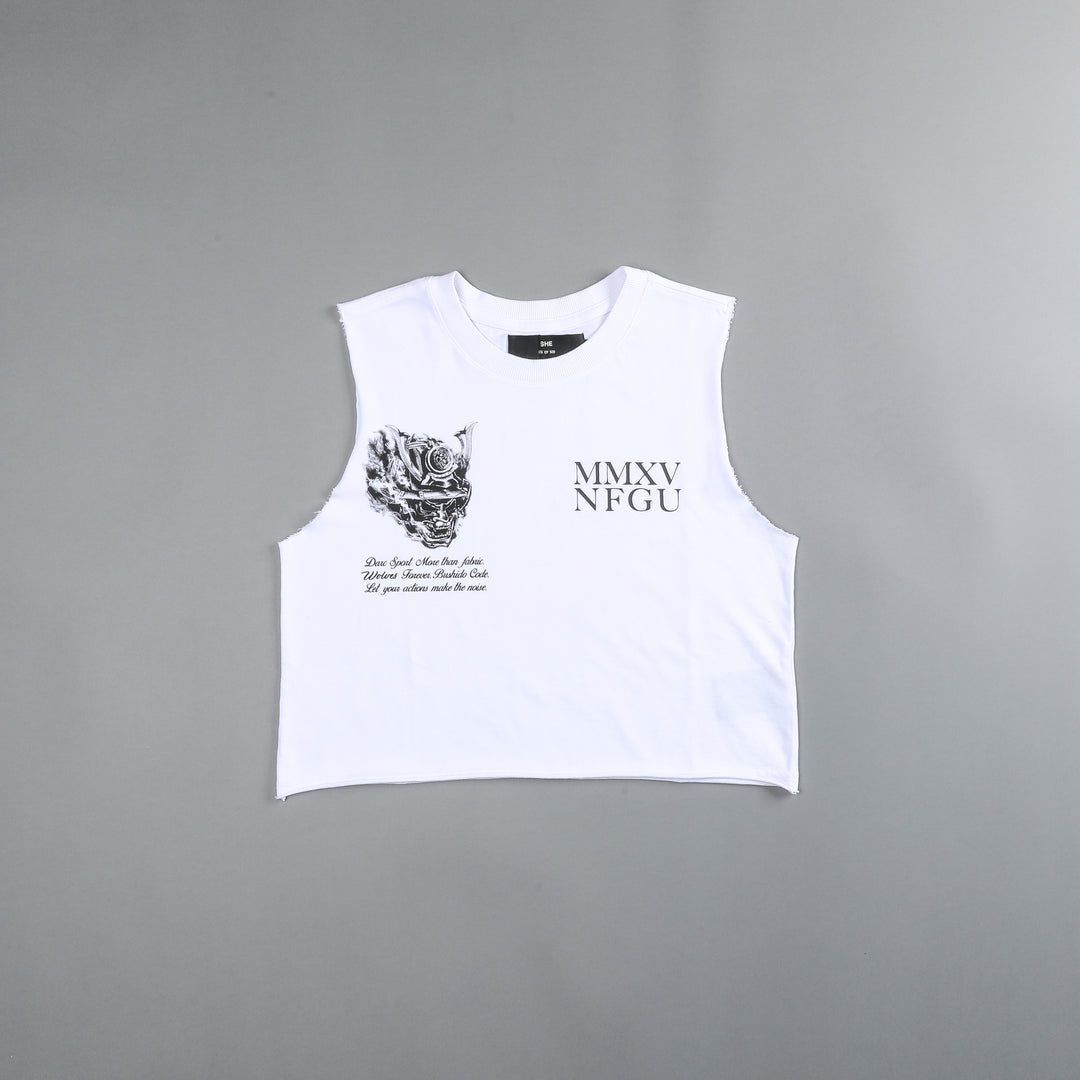 Attack "Rosie" Muscle Tee in White
