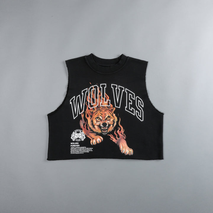 Blaze Muscle "Vintage London" (Cropped) Crewneck in Black