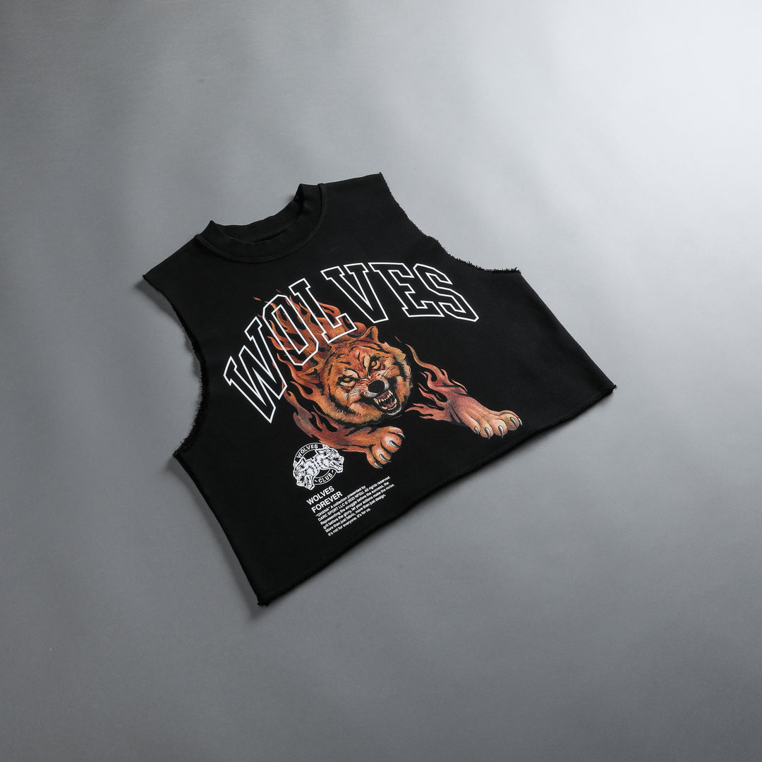 Blaze Muscle "Vintage London" (Cropped) Crewneck in Black