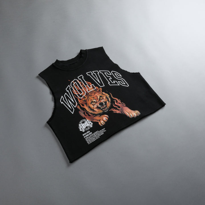 Blaze Muscle "Vintage London" (Cropped) Crewneck in Black
