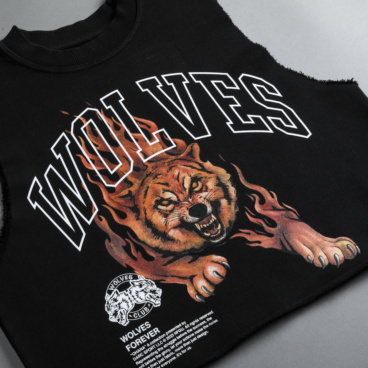 Blaze Muscle "Vintage London" (Cropped) Crewneck in Black