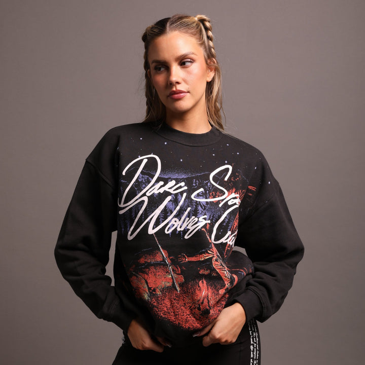 She The Hardest Climb "Vintage London" Crewneck in Charcoal