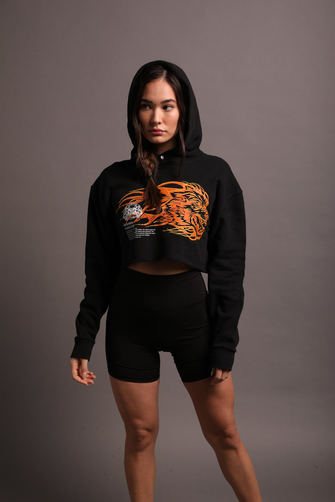 She Hell Can't Hold Us "Pierce" (Cropped) Hoodie in Black