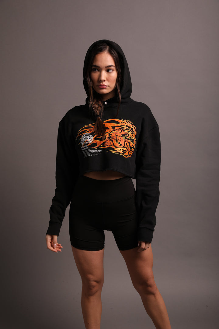 She Hell Can't Hold Us "Pierce" (Cropped) Hoodie in Black