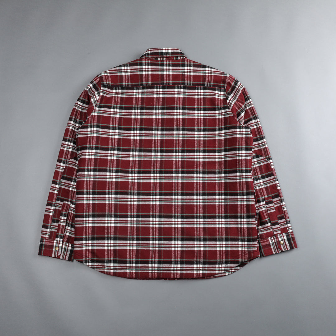 Seattle Sherpa Lined Flannel in Brick Plaid