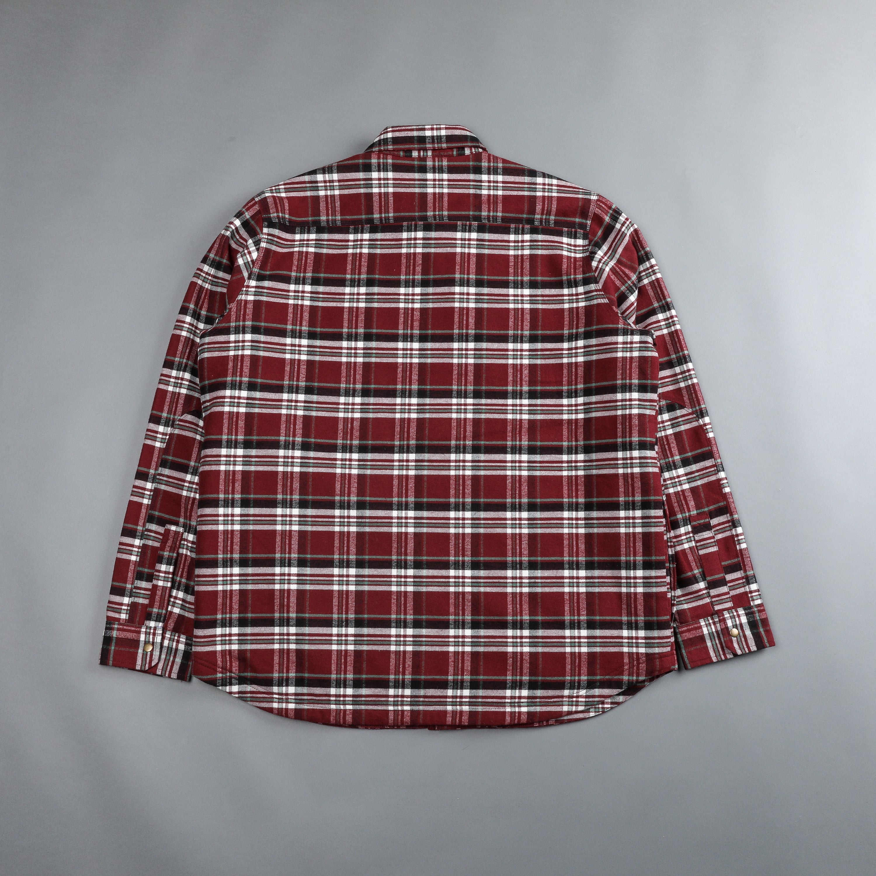 Seattle Sherpa Lined Flannel in Brick Plaid