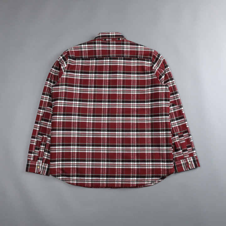 Seattle Sherpa Lined Flannel in Brick Plaid