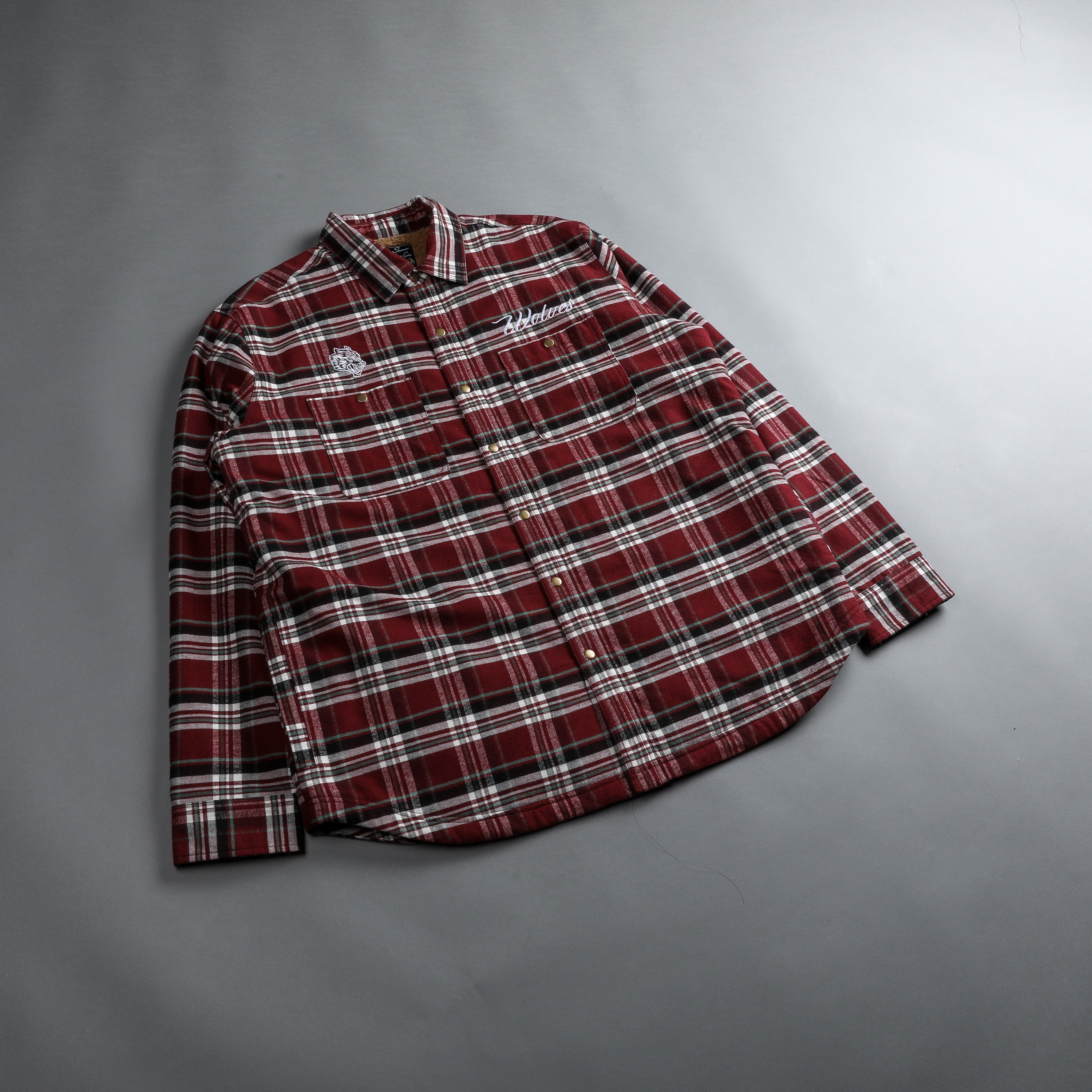 Seattle Sherpa Lined Flannel in Brick Plaid