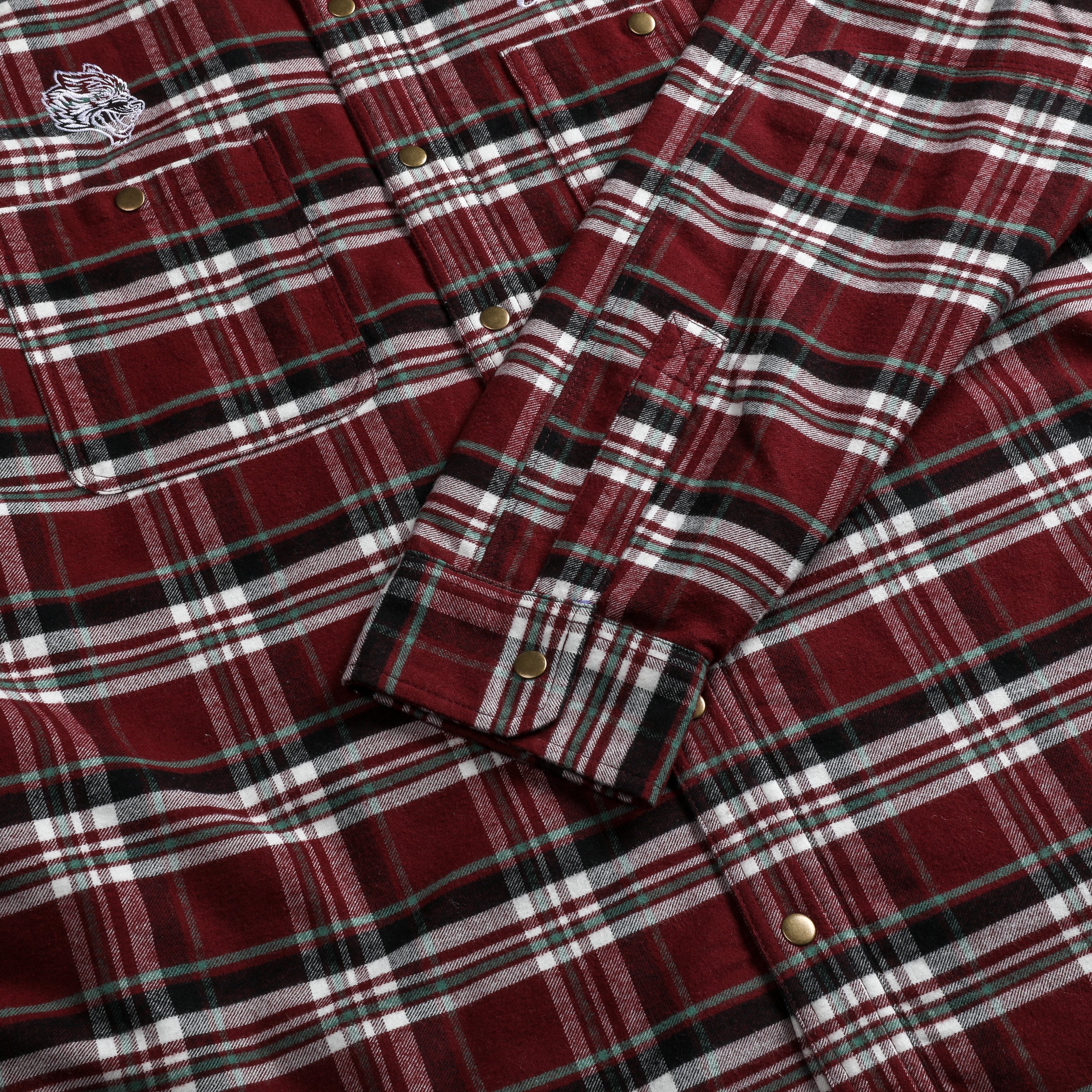 Seattle Sherpa Lined Flannel in Brick Plaid