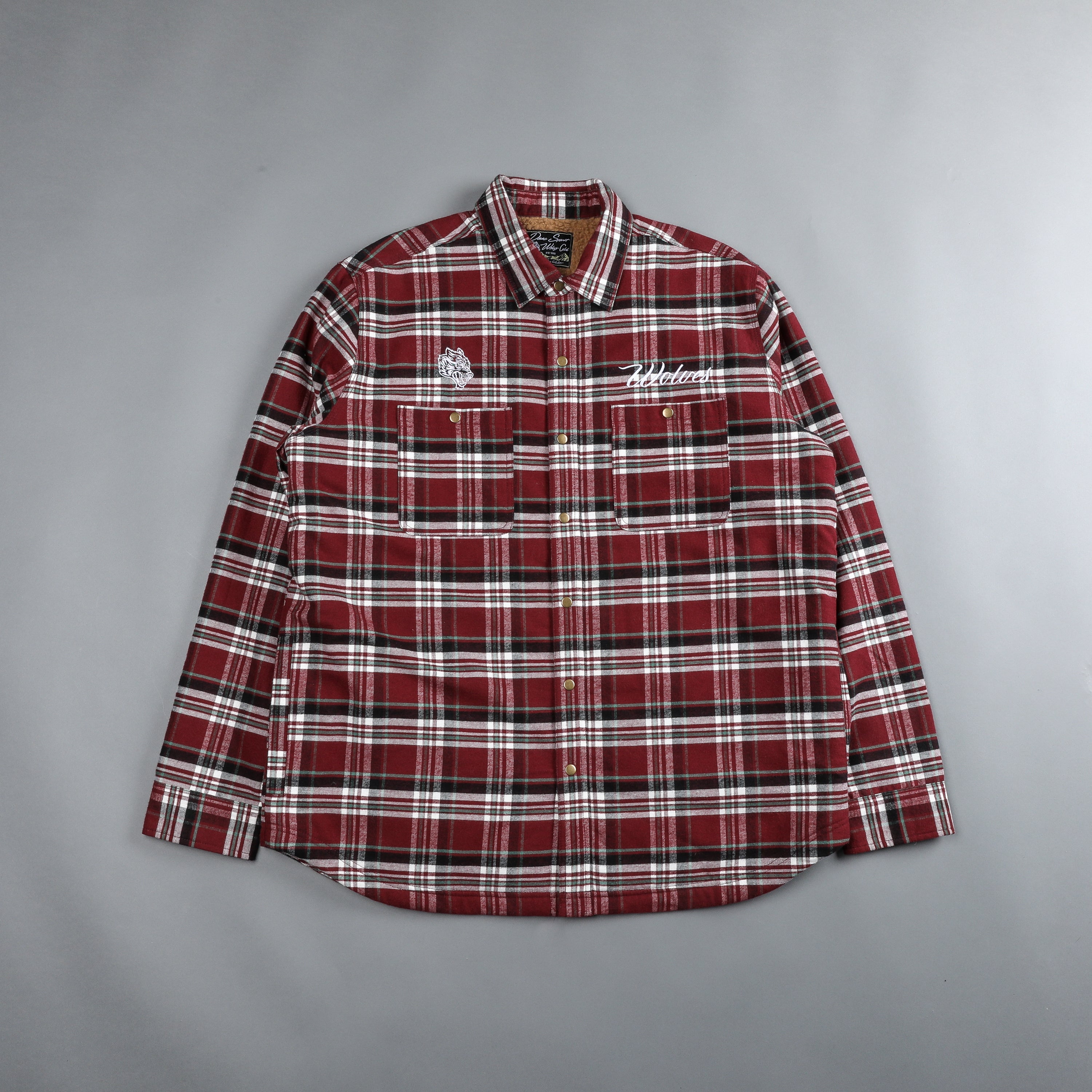 Seattle Sherpa Lined Flannel in Brick Plaid