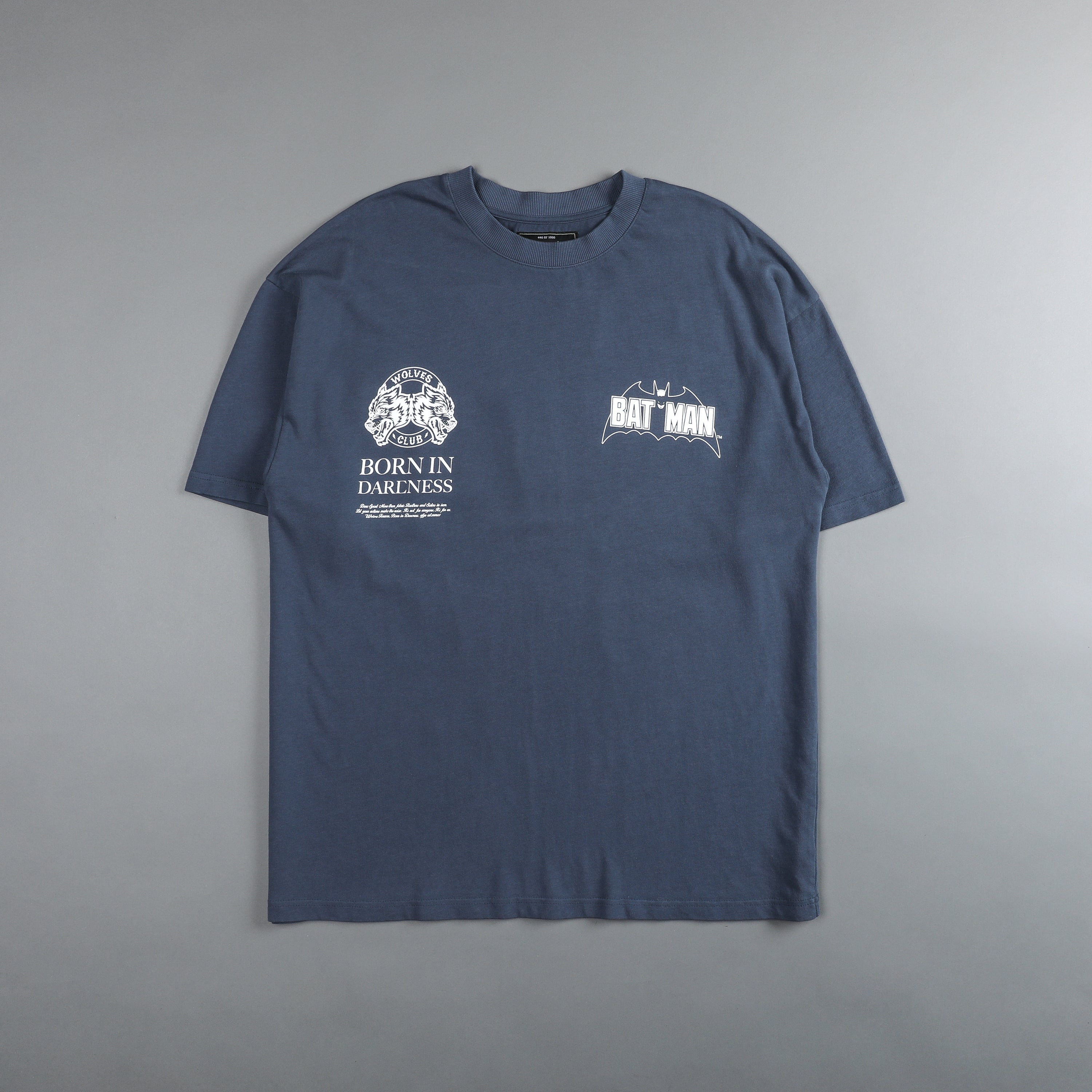 Darc Knight "Premium" Oversized Tee in Gotham Blue/Violet