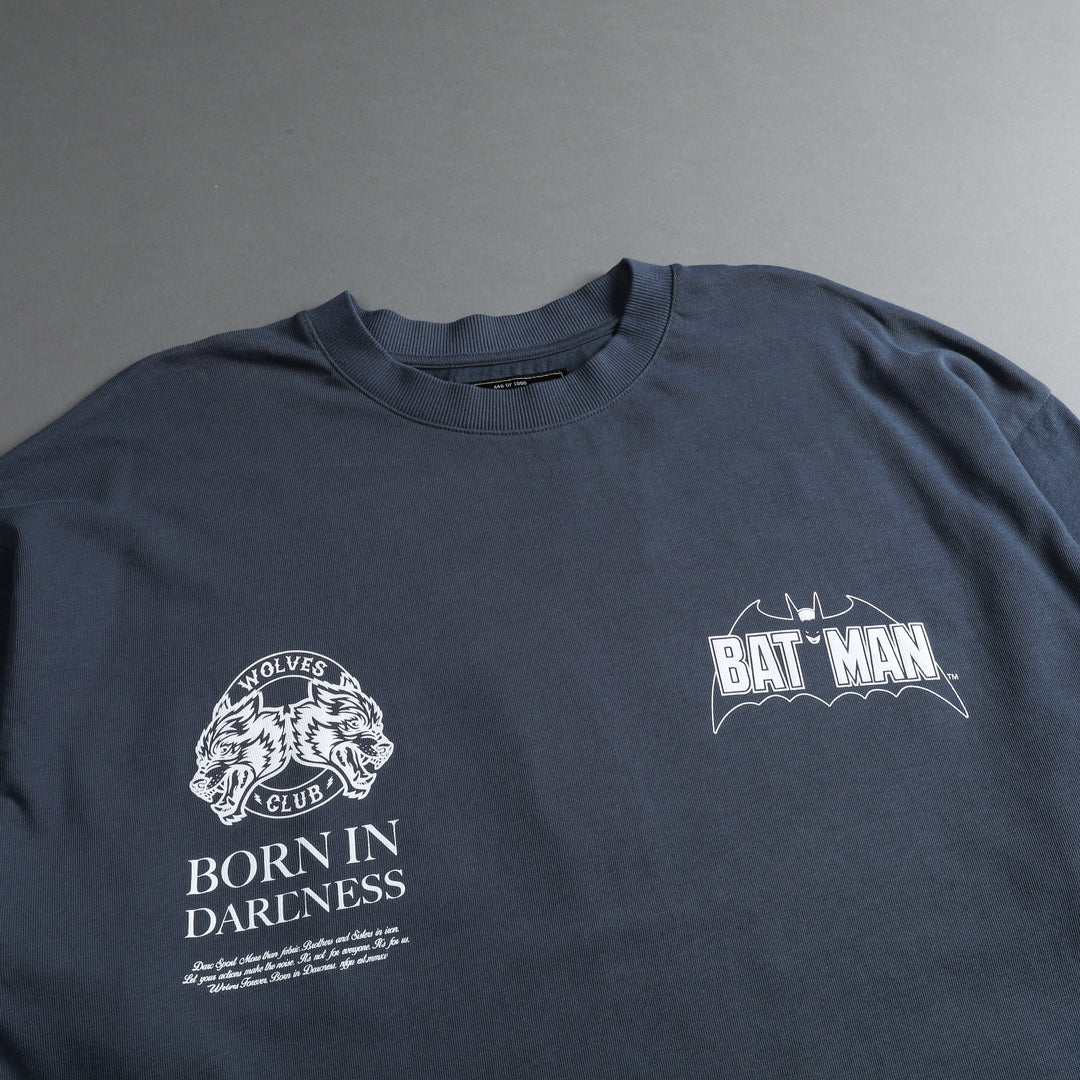 Darc Knight "Premium" Oversized Tee in Gotham Blue/Violet