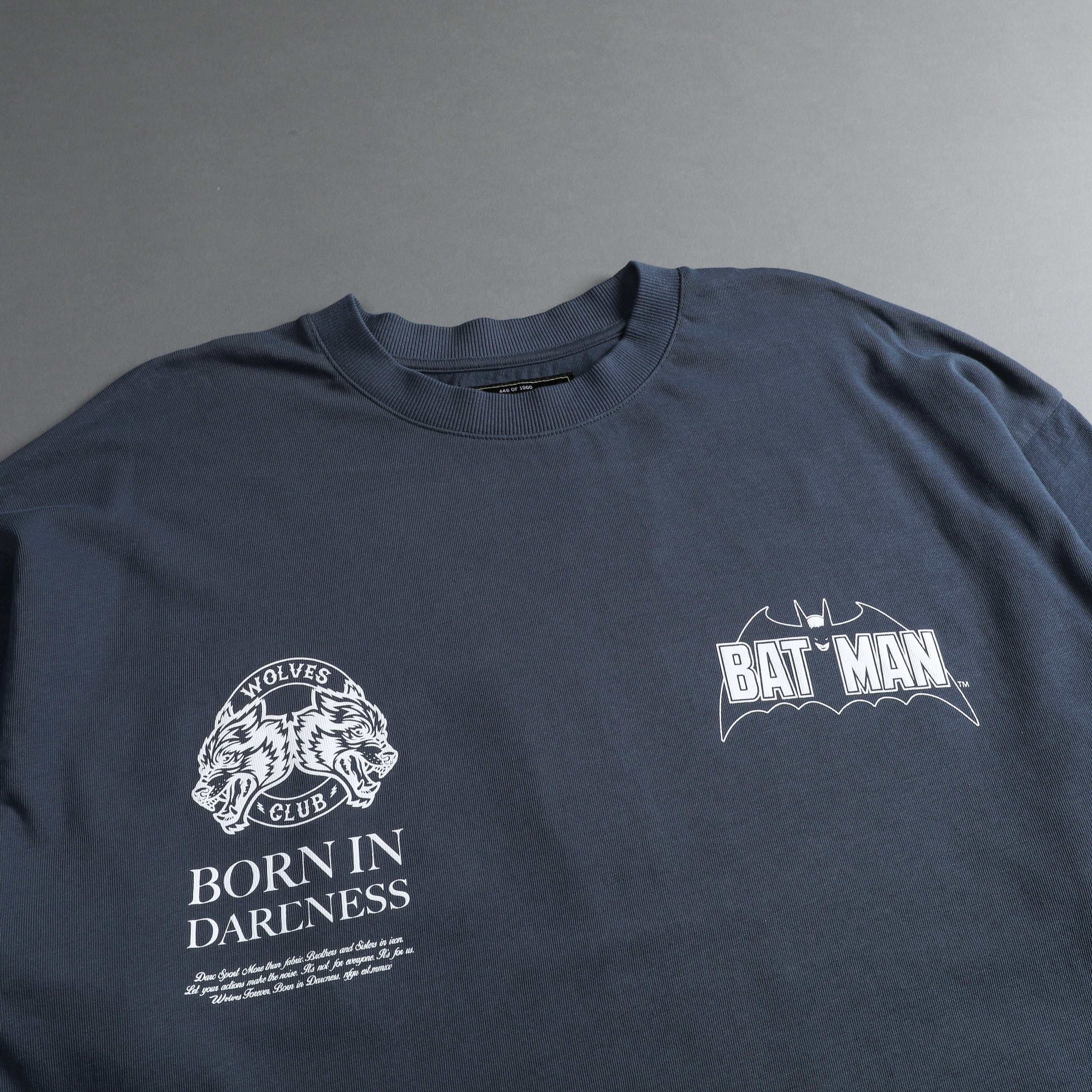 Darc Knight "Premium" Oversized Tee in Gotham Blue/Violet