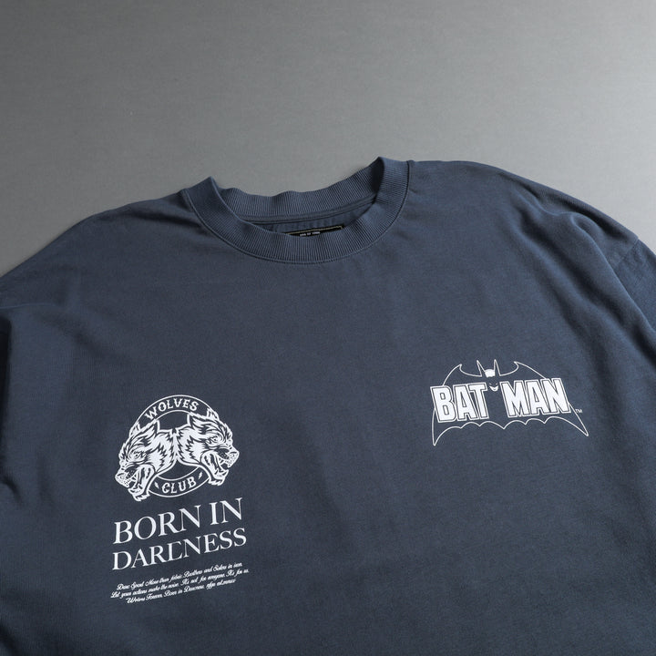 Darc Knight "Premium" Oversized Tee in Gotham Blue/Violet