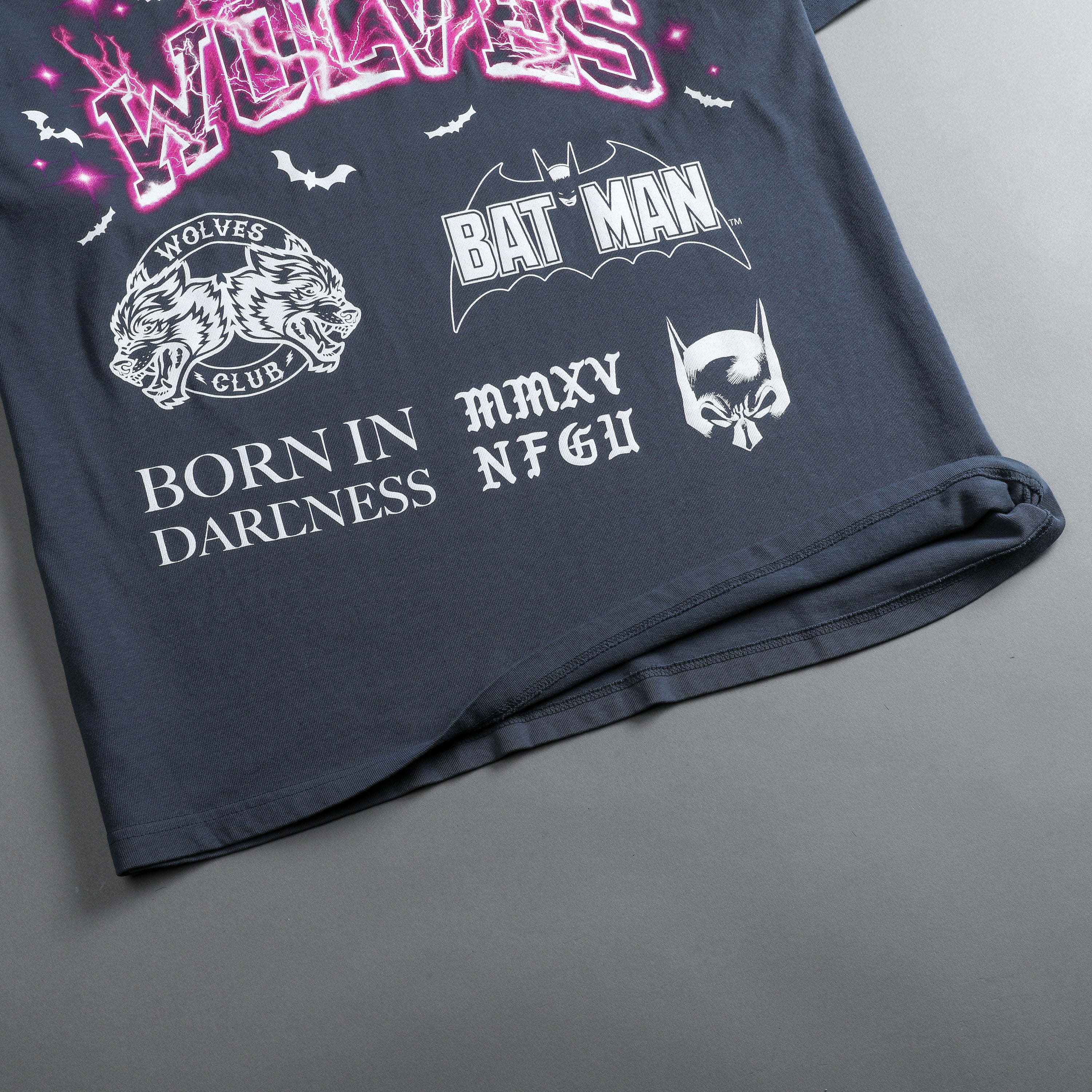 Darc Knight "Premium" Oversized Tee in Gotham Blue/Violet