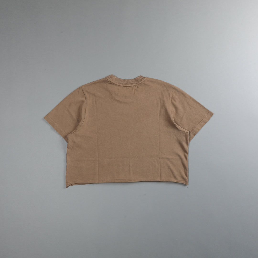Iconic "Premium" (Cropped) Tee in Combat Brown