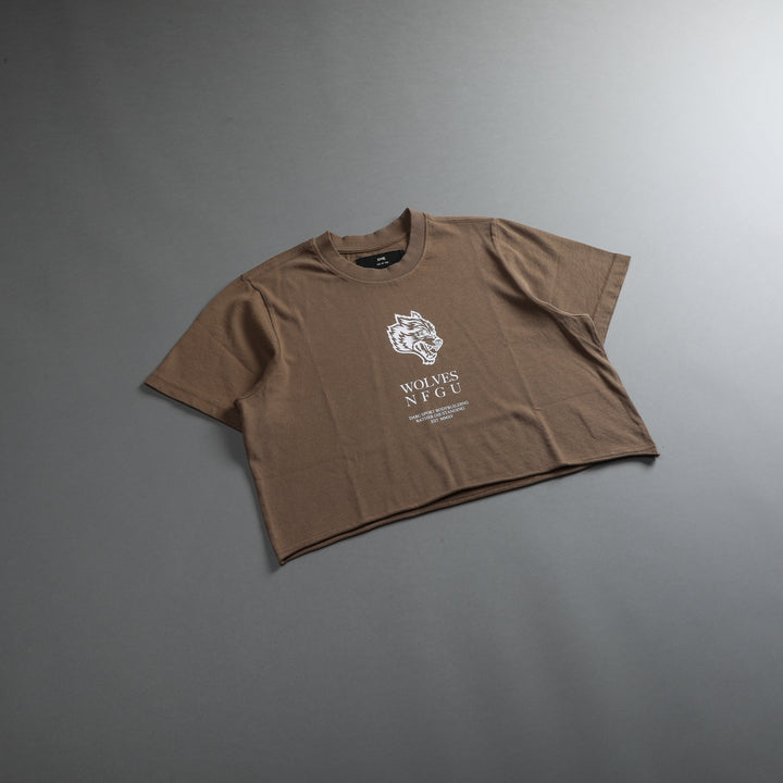 Iconic "Premium" (Cropped) Tee in Combat Brown