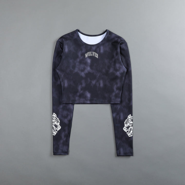 Wolf Spirit L/S "Energy" Top in Midnight Wolf Fur
