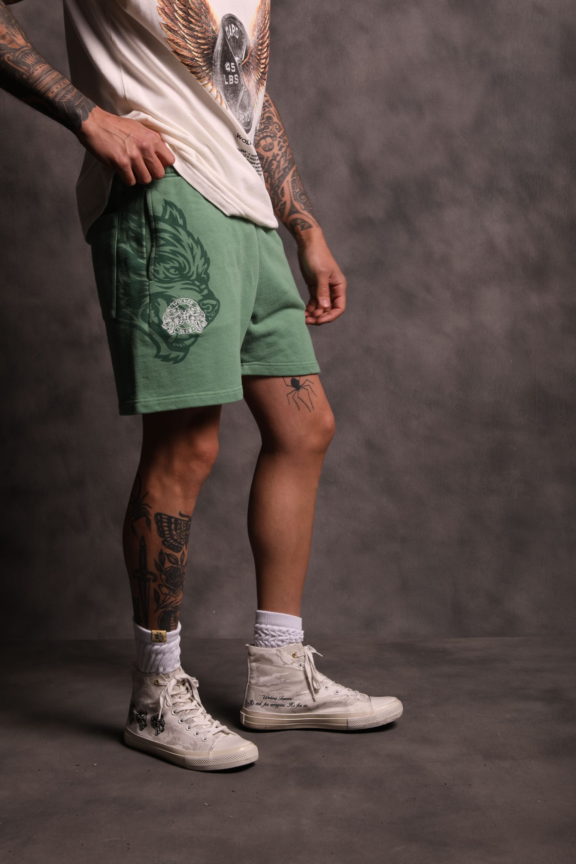 Ohana Forever Patch Liam Sweat Shorts in Lush Green – DarcSport