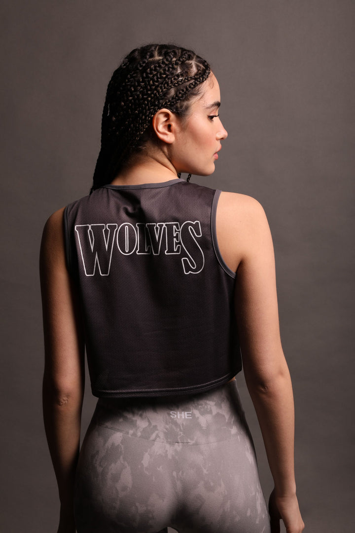 She Our Grit "Dry Wolf" Training Tank in Slate