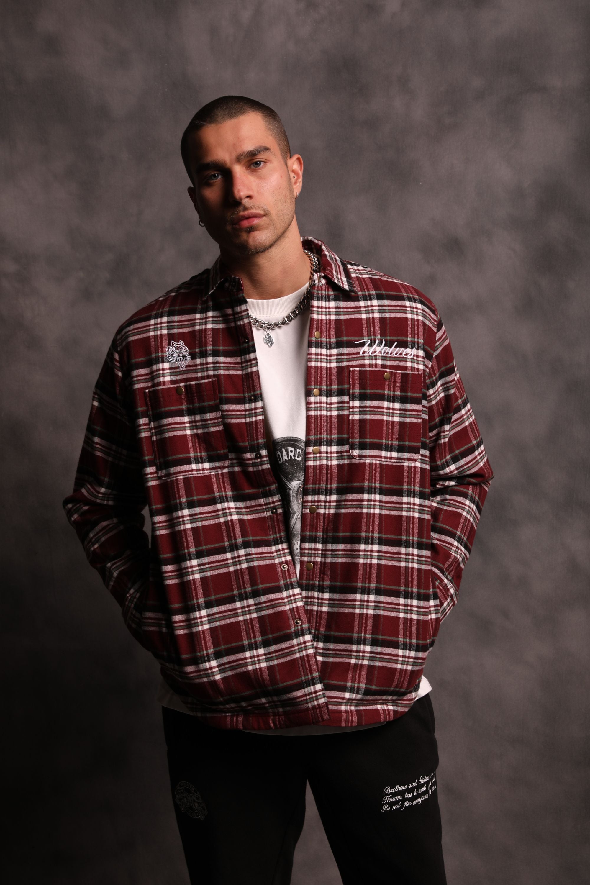 Seattle Sherpa Lined Flannel in Brick Plaid
