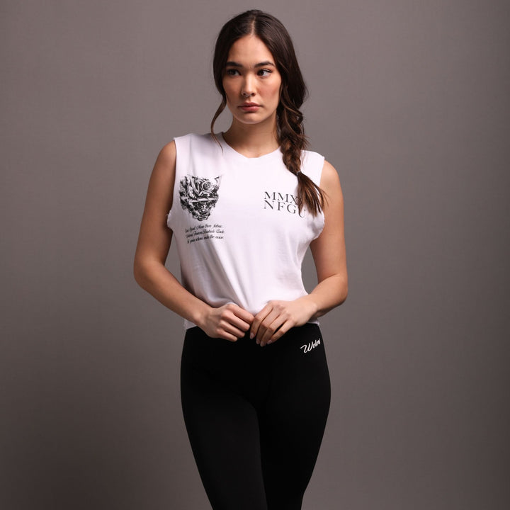 Attack "Rosie" Muscle Tee in White