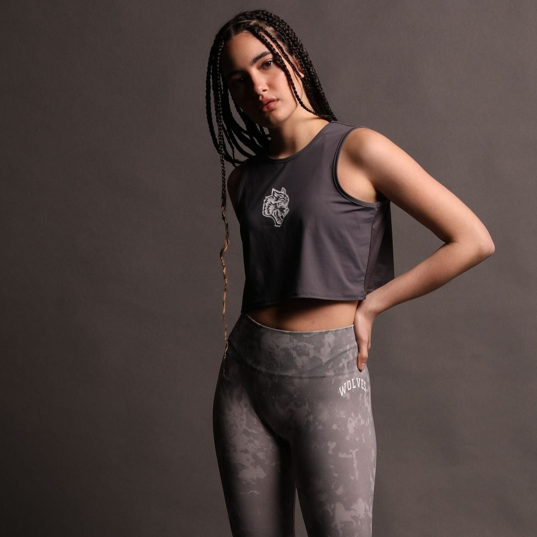 She Our Grit "Dry Wolf" Training Tank in Slate