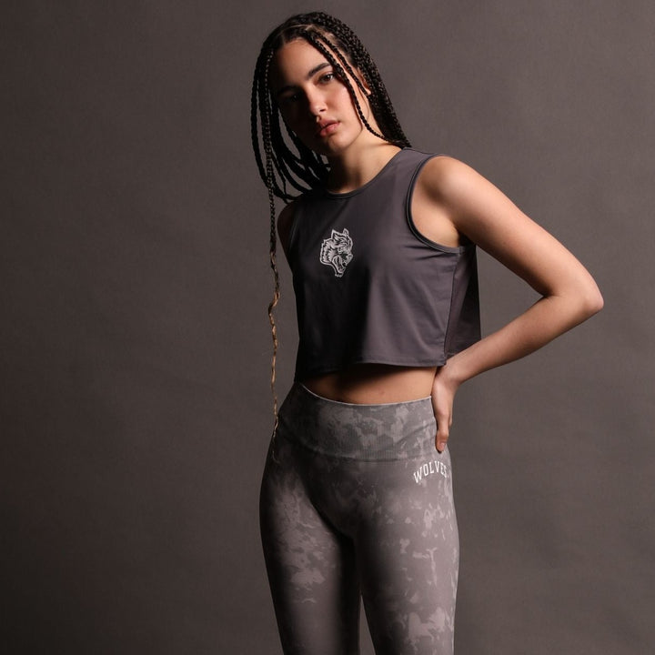 She Our Grit "Dry Wolf" Training Tank in Slate